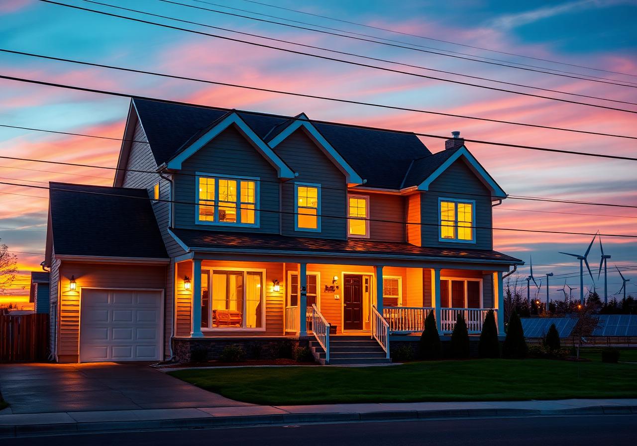 American home powered by clean, reliable energy